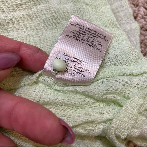 Maeve Anthro Green Cascade Tiered Shell‎ Blouse Size Small - Picture 4 of 14